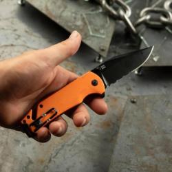 Couteau SOG Escape ATK 2.0 A/O Lame Acier AUS-8 Manche Aluminium Orange Linerlock SOG11520243