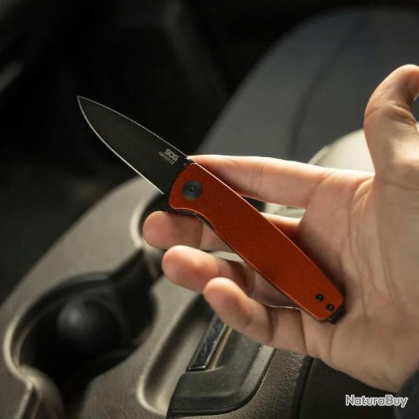 Couteau SOG Twitch III A/O Lame Acier 154CM Manche Aluminium Orange Linerlock SOG11150543