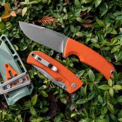Couteau SOG Tellus FX Lame Acier 440C Manche GRN Orange &Eacute;tui Nylon SOG17060343