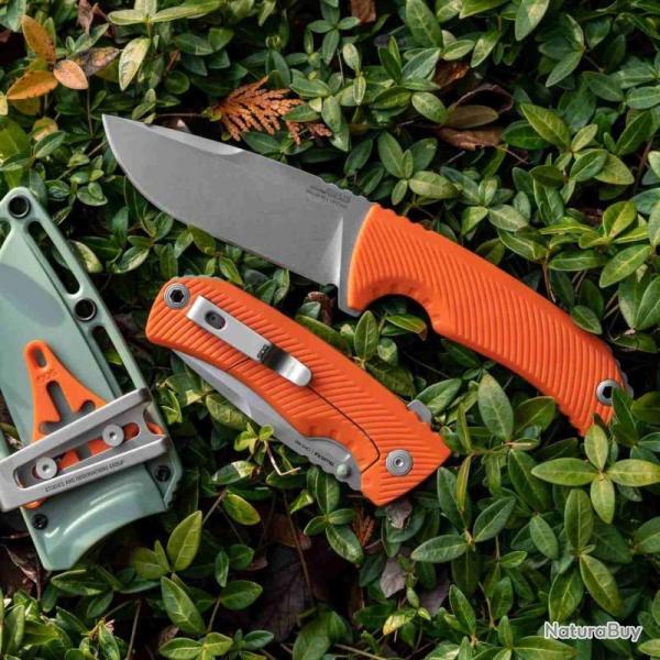 Couteau SOG Tellus FX Lame Acier 440C Manche GRN Orange �tui Nylon SOG17060343