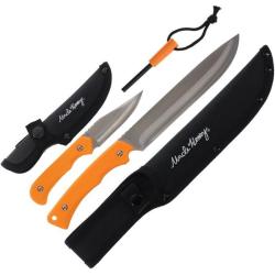 Set Schrade Uncle Henry Chasse Caping et Allume-Feu Manche Polym&egrave;re Etui Nylon SCHP1200435