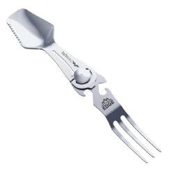 Outdoor Edge ChowLite Ustensile Repas Pliant Acier 420J2 Fourchette Cuillere OECWL20C