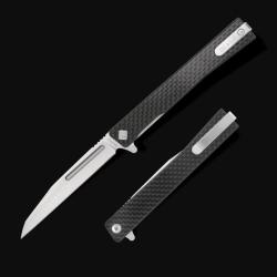 Couteau Ocaso Solstice Wharncliffe Lame Acier CPM S35VN Satin Manche Carbone Linerlock OCA8WFS