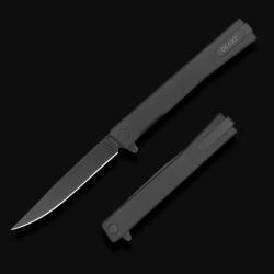 Couteau Ocaso Solstice Lame Acier CPM S35VN Noir Manche Titanium Noir Linerlock Ta&iuml;wan OCA10CTB