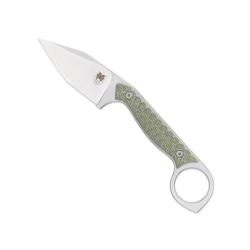 Couteau Fixe Cobratec Wolfteeth Tanto Lame Acier 14C28N Manche Micarta Vert Etui Kydex CBTWLTTODG