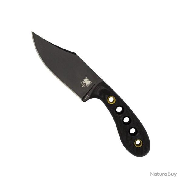 Couteau Fixe Cobratec Pocket Bowie Lame Acier VG-10 Manche G10 Noir Etui Kydex CBTPBWG10