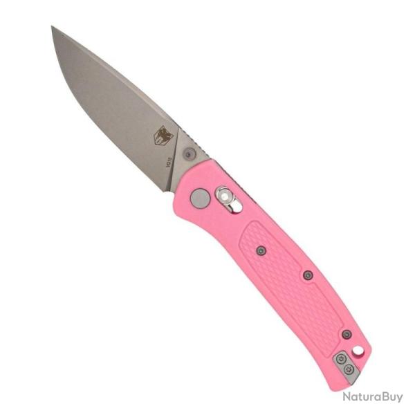 Couteau Cobratec EDC Scout Lame Acier VG-10 Manche Grivory Rose Bar Lock CBTSCTGRPKB