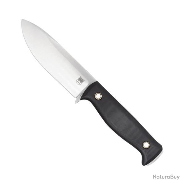 Couteau Fixe Cobratec Back Country Lame Acier 14C28N Manche G10 Noir Etui Kydex CBTBCYDNS