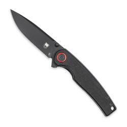 Couteau Cobratec Samson Lame Acier D2 Manche Micarta Bleu Linerlock CTSMSNBL