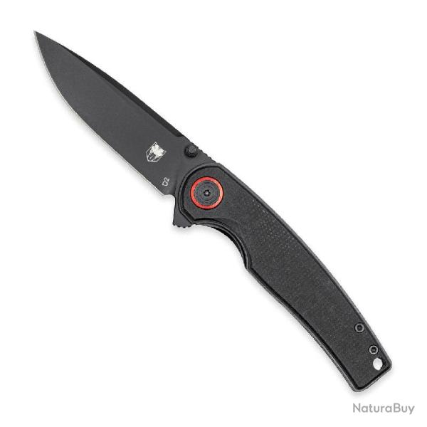 Couteau Cobratec Samson Lame Acier D2 Manche Micarta Bleu Linerlock CTSMSNBL