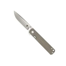 Couteau Cobratec Rook Lame Acier VG-10 Manche Titanium Gris Linerlock CBTRKVGST