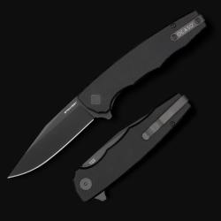 Couteau Ocaso Strategy Lame Acier K110 (D2) Noir Manche G10 Noir Linerlock Ta&iuml;wan OCA29BGB