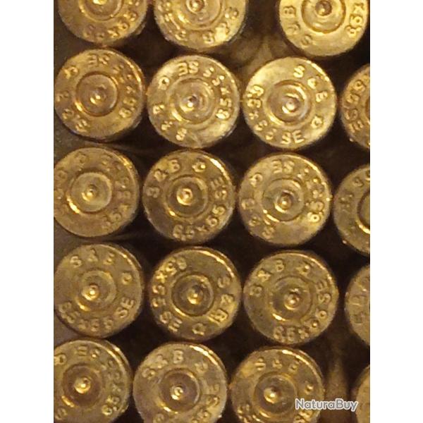 100 �tuis 6,5x55 en S&B tir�es 1 fois.