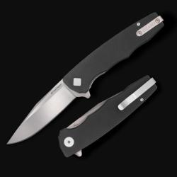 Couteau Ocaso Strategy Lame Acier K110 (D2) Satin Manche Carbone/G10 Noir Linerlock Ta&iuml;wan OCA29BGD