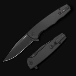 Couteau Ocaso Strategy Lame Acier K110 (D2) Noir Manche Aluminium Noir Linerlock Ta&iuml;wan OCA29BAB