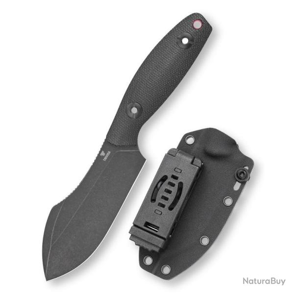 Couteau Trivisa Pumpkin Lame Acier 14C28N Manche Micarta Etui Kydex TVYD03BM14