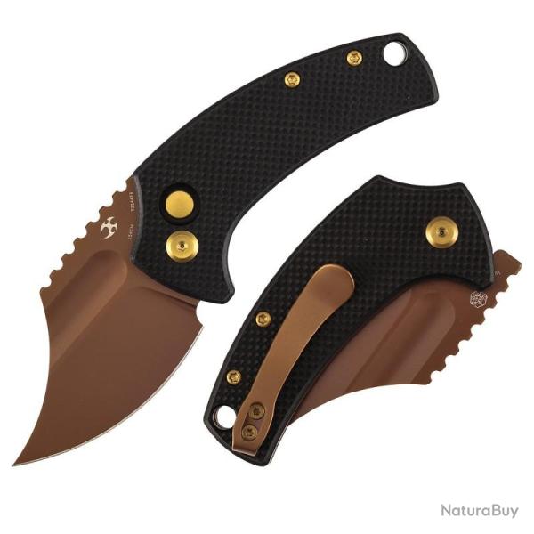 Couteau Kansept Wasp Lame Acier 154CM Manche G10 Noir Button Lock T2144F3