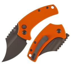 Couteau Kansept Wasp Lame Acier 154CM Manche G10 Orange Button Lock T2144F2