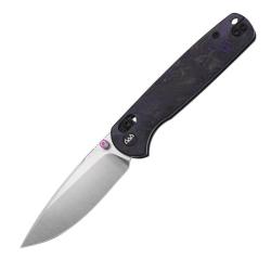 Couteau Wixco Drax II Lame Acier 14C28N Manche Carbone Violet Crossbar Lock WXC10ENV