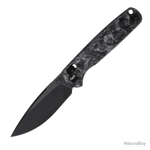 Couteau Wixco Drax II Lame Acier 14C28N Manche Carbone Gris Crossbar Lock WXC10BNV
