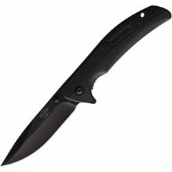 Couteau Bear & Son Sideliner Linerlock Black Lame Inox Manche Zytel noir Made In USA BC778B