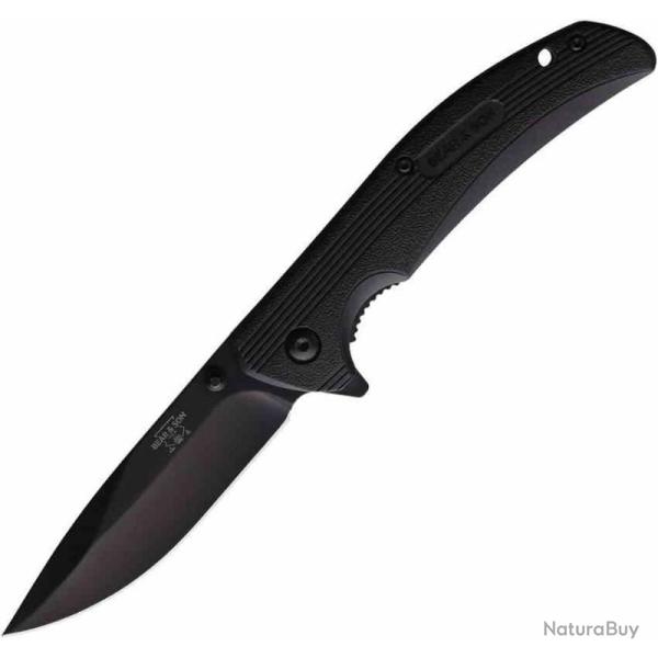 Couteau Bear & Son Sideliner Linerlock Black Lame Inox Manche Zytel noir Made In USA BC778B