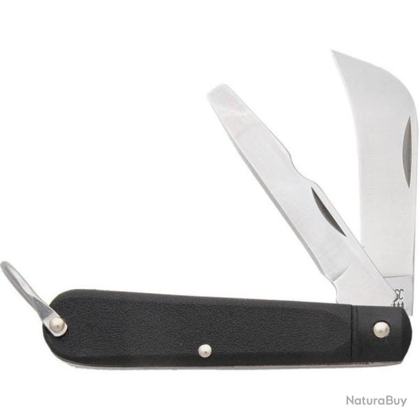 Couteau Bear & Son Electrician Black Delrin Lame Inox Manche Delrin noir Made In USA BC7216