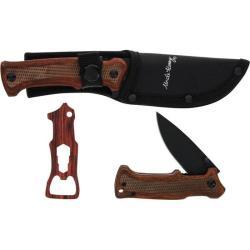 Set Cadeau Schrade Uncle Henry Fixe et Pliant Lame Acier Inox Manche Pakkawood SCHP1183280