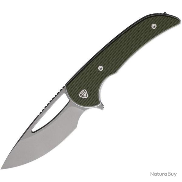 Couteau Ferrum Forge Mini Archbishop Green Lame Acier Nitro-V Manche G10 Liner Lock FF004VG