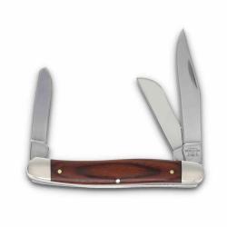 Couteau Bear & Son Large Stockman Lame Acier 440 Manche Bois de Rose Made In USA BC247R