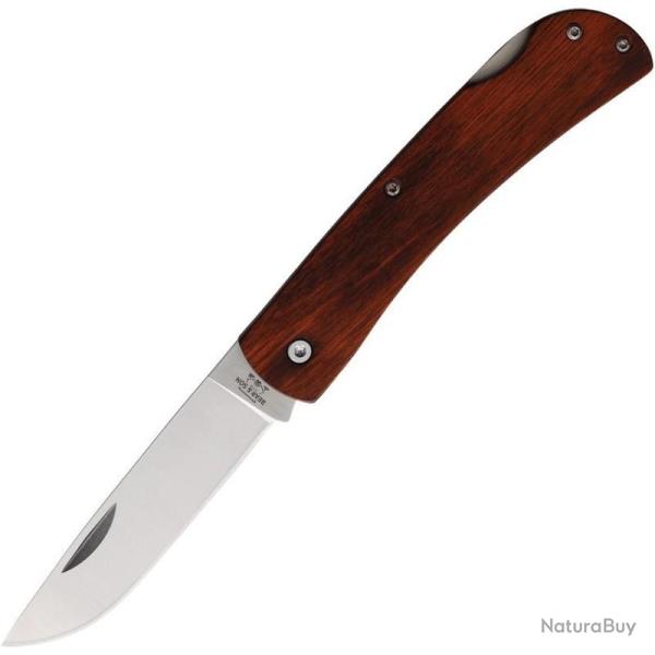 Couteau Bear & Son Farmhand Large Lockback Lame Acier 440 Manche Bois de Rose Made In USA BC238LR