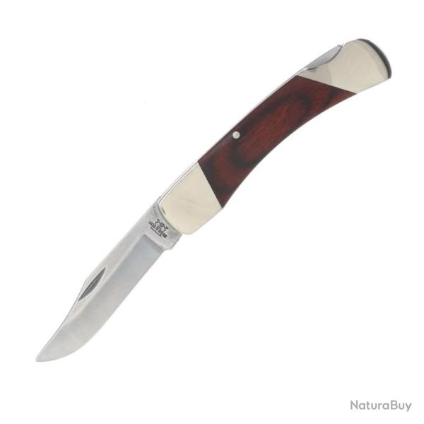 Couteau Bear & Son Midsize Lockback Lame Acier 440 Manche Bois de Rose Made In USA BC205R