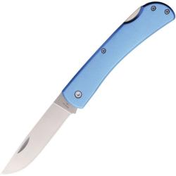 Couteau Bear & Son Farmhand Large Lockback Lame Acier 440 Manche Aluminium Bleu Made In USA BC138LBL