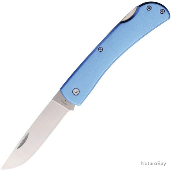 Couteau Bear & Son Farmhand Large Lockback Lame Acier 440 Manche Aluminium Bleu Made In USA BC138LBL
