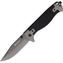Couteau de Poche Falcon Linerlock Lame Acier 440 Manche G10 Noir Mitres Inox FLNKSB468GBK