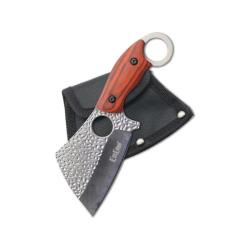 Couteau Fixe ElitEdge Cleaver Lame Acier Inoxydable Manche Bois Marron EE20664SW