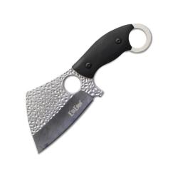 Couteau Fixe ElitEdge Cleaver Lame Acier Inoxydable Manche Bois Noir EE20664SB
