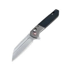 Couteau ElitEdge Lame Acier 8Cr13MoV Manche G10 Noir, mitres aluminium Axis Lock EE10B021SG10