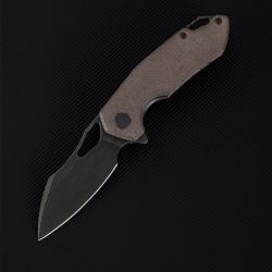 Couteau Ferramonster Glideman CP Lame Acier 154CM Manche Micarta OD Green Linerlock FMR23003CPD