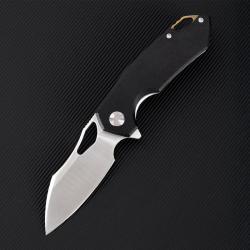 Couteau Pliant Ferramonster Glideman CP Lame Acier 154CM Manche Micarta Noir Linerlock FMR23003CPA