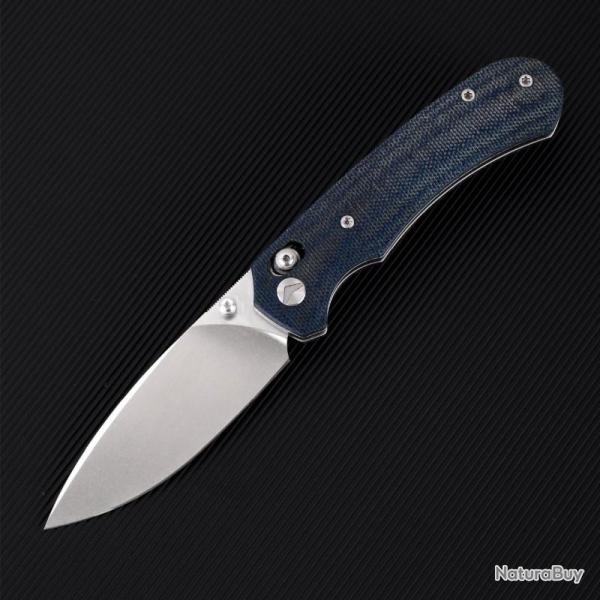 Couteau Ferramonster Spectrum CP Lame Acier 154CM Manche Micarta Bleu Crossbar Lock FMR23004CPC