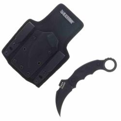 Couteau Fixe Karambit Blackhawk Garra Lame Acier D2 Manche GRN Noir &Eacute;tui Kydex Taiwan BH15GF401BK