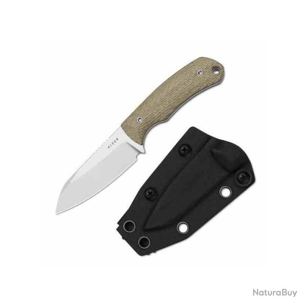 Couteau Kizer Field Mouse Lame Acier 14C28N Manche Micarta Norplex UltreX Marron �tui Kydex KI1135A4