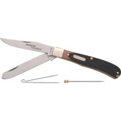Couteau de Poche Schrade Bearhead Trapper Lames Acier Inox Manche Delrin Pince &Eacute;piler SCH96OT