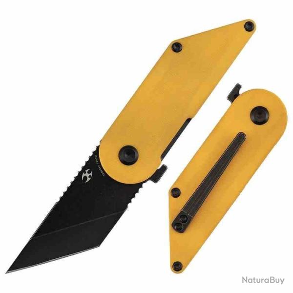 Couteau de Poche Kansept Dash Lame Acier 154CM Manche G10 Jaune Liner Lock T2045A4