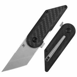 Couteau de Poche Kansept Dash Lame Acier 154CM Manche Carbone Twill et G10 Liner Lock T2045A1