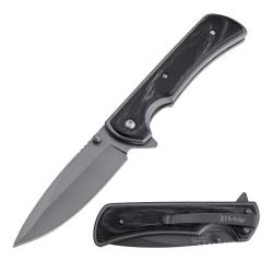Couteau de Poche Elk Ridge Linerlock A/O Lame Acier Inox Manche Aluminium Gris ERA2003GY