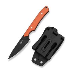 Couteau Civivi High Grass Field Knife Lame Acier 14C28N Manche G10 Orange Etui Kydex CIVC250841