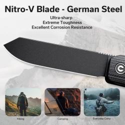 Couteau Civivi Sendy Lame Acier Nitro-V Manche G10 Noir Liner Lock C21004B2CP