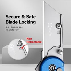 Couteau Civivi Elementum Utility Lame Acier 6Cr13 Manche Aluminium Bleu Button Lock C23039B2CP